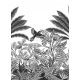 Erismann Elle Decoration 3 vlies anyagú fekete, fehér színű madaras, növényes, leveles modern poszter