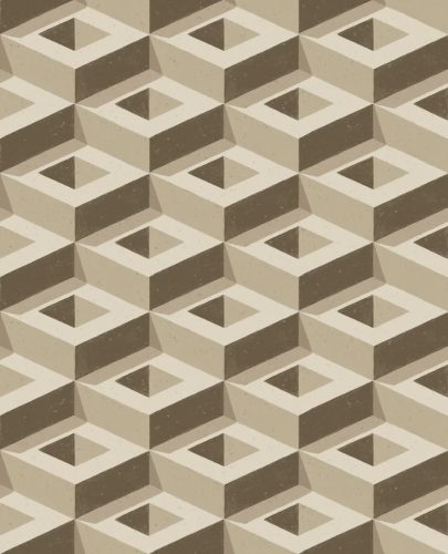 Boras  Treasured vlies anyagú barna, beige színű 3d, geometriai Modern panel