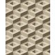 Boras  Treasured vlies anyagú barna, beige színű 3d, geometriai Modern panel
