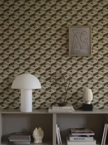 Boras  Treasured vlies anyagú barna, beige színű 3d, geometriai Modern panel