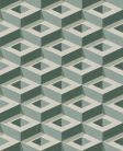 Boras  Treasured vlies anyagú beige, zöld színű 3d, geometriai Modern panel