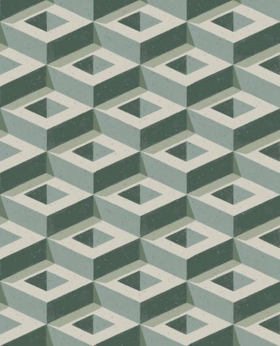 Boras  Treasured vlies anyagú beige, zöld színű 3d, geometriai Modern panel