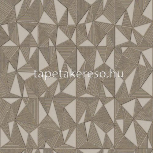 Adawall Omega vlies, vinyl anyagú barna színű 3d, geometriai modern tapéta
