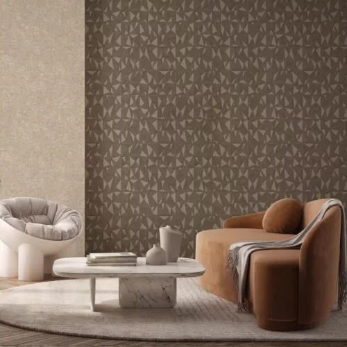 Adawall Omega vlies, vinyl anyagú barna színű 3d, geometriai modern tapéta