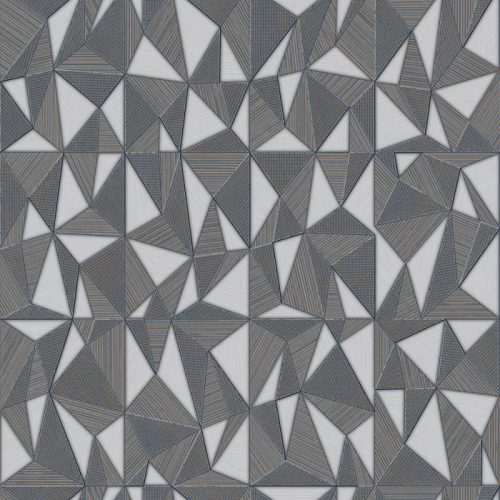 Adawall Omega vlies, vinyl anyagú szürke, barna, ezüst színű 3d, geometriai modern tapéta
