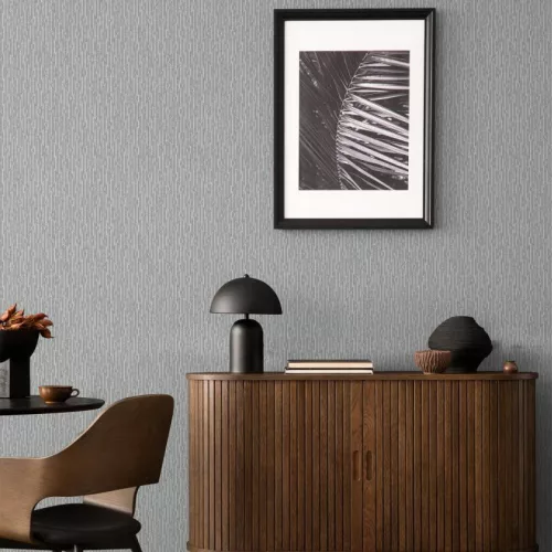 Adawall Omega vlies, vinyl anyagú szürke színű vonalas, geometriai modern tapéta
