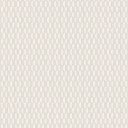 Adawall Omega vlies, vinyl anyagú beige, fehér színű 3d, geometriai modern tapéta