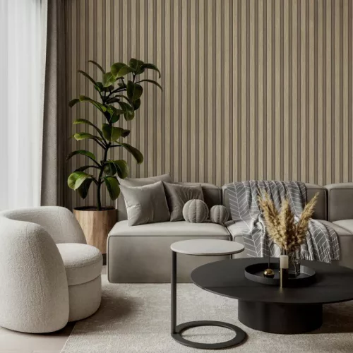 Adawall Omega vlies, vinyl anyagú barna színű csíkos modern tapéta