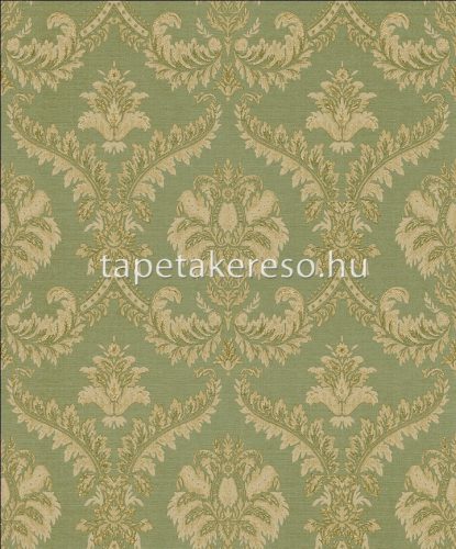 Parato I Damaschi vlies, vinyl anyagú zöld, beige, arany színű barokk klasszikus tapéta