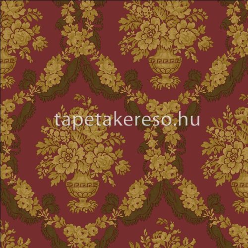 Parato I Damaschi vlies, vinyl anyagú bordó, arany, barna, csillámos színű virágos klasszikus tapéta