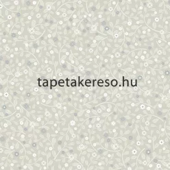   Midbec Sunnano vlies anyagú fehér, szürke színű virágos romantikus tapéta