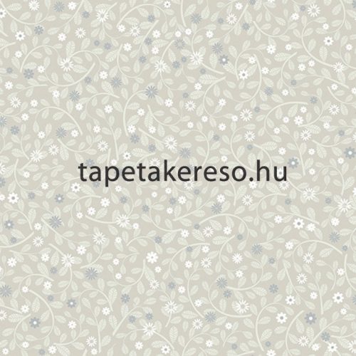 Midbec Sunnano vlies anyagú fehér, szürke színű virágos romantikus tapéta