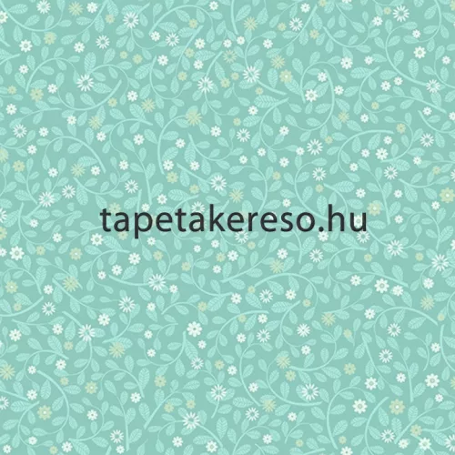 Midbec Sunnano vlies anyagú kék, beige, fehér színű virágos romantikus tapéta