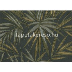   Sirpi Altagamma Evolution Best of vlies, vinyl anyagú fekete, barna, szürke színű leveles modern tapéta