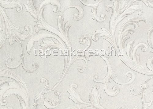 Sirpi Italian Silk 7 papír, vinyl anyagú szürke, törtfehér színű indamintás klasszikus tapéta