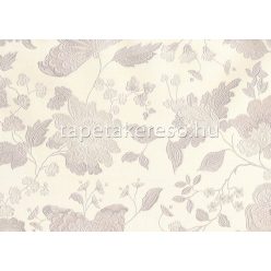   Sirpi Italian Silk 7 papír, vinyl anyagú beige, mályva színű virágos klasszikus tapéta