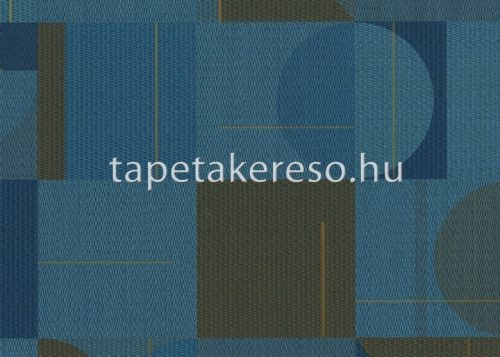 Sirpi Altagamma Home 3 vlies, vinyl anyagú türkiz, barna színű geometriai modern tapéta