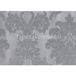   Sirpi Italian Velour flock, papír, vinyl anyagú szürke színű barokk modern tapéta