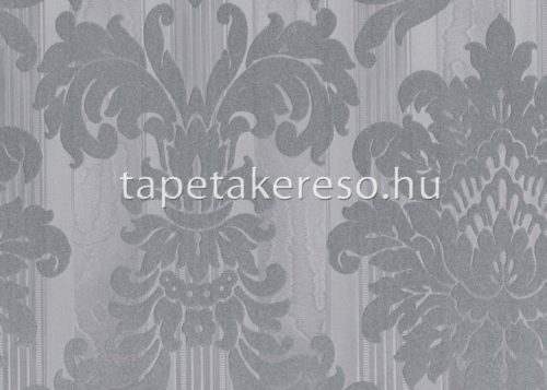 Sirpi Italian Velour flock, papír, vinyl anyagú szürke színű barokk modern tapéta