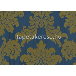   Sirpi Italian Velour flock, papír, vinyl anyagú kék, sárga színű barokk modern tapéta