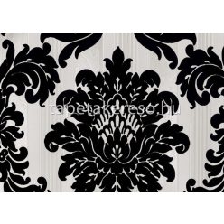   Sirpi Italian Velour flock, papír, vinyl anyagú fekete, fehér színű barokk modern tapéta
