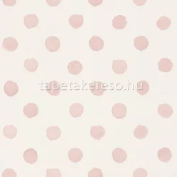   Rasch Kid's World vlies anyagú fehér, mályva színű pöttyös gyerek tapéta