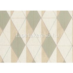   Sirpi Altagamma Tisse vlies, vinyl anyagú zöld, barna, beige színű geometriai, szövethatású modern tapéta