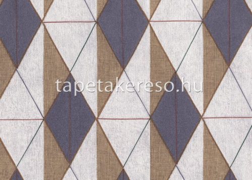 Sirpi Altagamma Tisse vlies, vinyl anyagú szürke, barna, kék színű geometriai, szövethatású modern tapéta