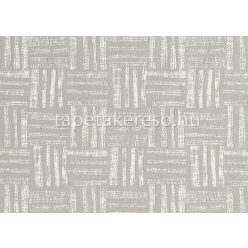   Sirpi Altagamma Tisse vlies, vinyl anyagú szürke, fehér színű geometriai, szövethatású modern tapéta