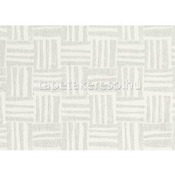   Sirpi Altagamma Tisse vlies, vinyl anyagú szürke, fehér színű geometriai, szövethatású modern tapéta