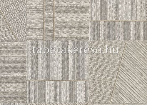 Sirpi Altagamma Tisse vlies, vinyl anyagú szürke, barna színű geometriai, szövethatású modern tapéta