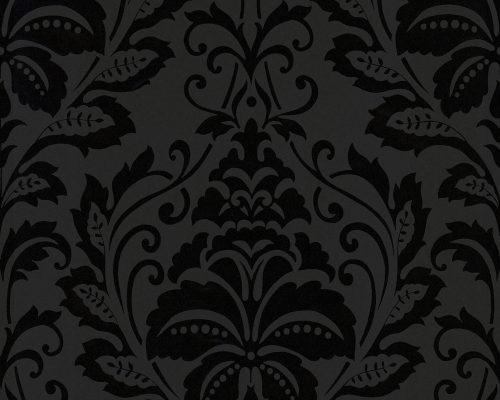 AS Creation Black is Beautiful vlies, habos anyagú fekete színű barokk modern tapéta