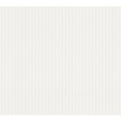   AS Creation 111 Shades of  White habos, vlies anyagú fehér, gyöngyház színű csíkos modern tapéta