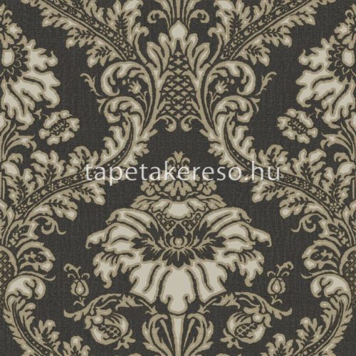Zambaiti Parati Vintage 2021 vlies, vinyl anyagú szürke, barna színű barokk klasszikus, vintage tapéta