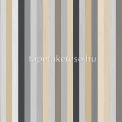   Zambaiti Parati Vintage 2021 vlies, vinyl anyagú szürke, beige, barna színű csíkos klasszikus, vintage tapéta
