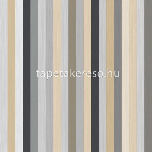 Zambaiti Parati Vintage 2021 vlies, vinyl anyagú szürke, beige, barna színű csíkos klasszikus, vintage tapéta