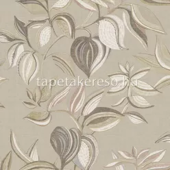   Cristiana Masi Thai vlies, vinyl anyagú beige, mályva, kék, barna színű növényes, textilhatású modern, natural tapéta