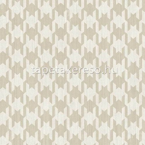 Cristiana Masi Thai vlies, vinyl anyagú vajszínű, barna színű tyúkláb, textilhatású modern, natural tapéta