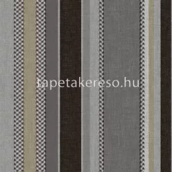   Cristiana Masi Thai vlies, vinyl anyagú szürke, keki színű csíkos, tyúkláb modern, natural tapéta