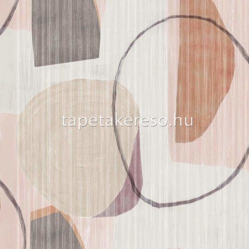 Hohenberger Artist vlies anyagú beige, szürke, rózsaszín színű geometriai modern tapéta