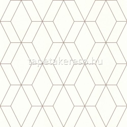 Rasch Selection Paper 2025 papír anyagú fehér, barna színű 3d, geometriai modern tapéta