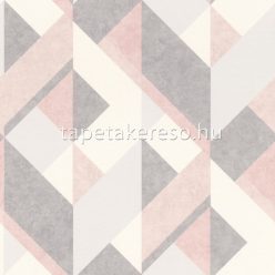   Rasch Selection Paper 2025 papír anyagú fehér, szürke, rózsaszín színű geometriai modern tapéta