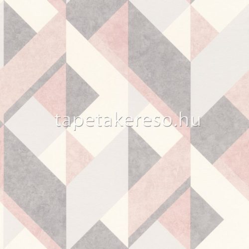 Rasch Selection Paper 2025 papír anyagú fehér, szürke, rózsaszín színű geometriai modern tapéta