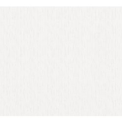   AS Creation 111 Shades of  White papír, habos anyagú fehér színű vonalas modern tapéta