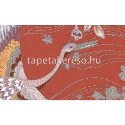   Arte Takara textil, vlies anyagú piros, kék, szürke, barna, lila, rózsaszín színű madaras, virágos natural tapéta