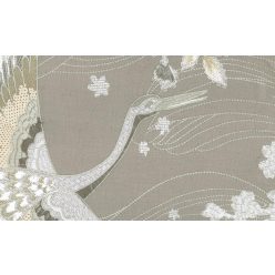   Arte Takara textil, vlies anyagú szürke, beige, fehér, zöld, barna színű madaras, virágos natural tapéta