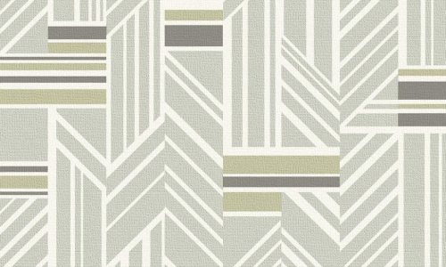 Arte Takara vlies anyagú fehér, szürke, keki színű geometriai, szövethatású natural tapéta