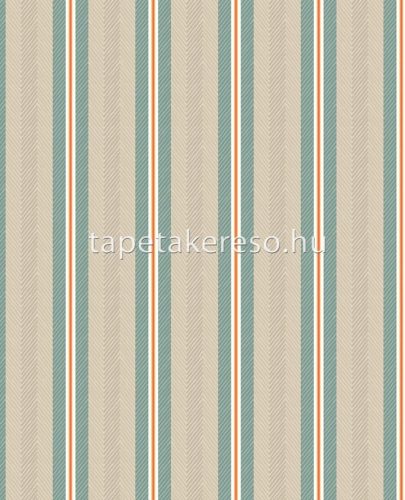 Eijffinger Pip Studio 5 vlies anyagú kék, beige, narancssárga színű csíkos, chevron romantikus tapéta