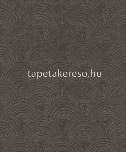 Emil & Hugo Moana vlies anyagú fekete, szürke színű art deco modern tapéta