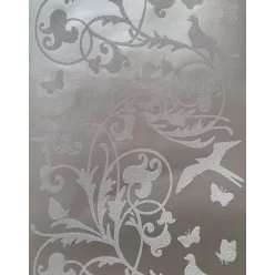   Eijffinger, vlies, üveggyöngy, indamintás, madaras, modern,  barna színű, közép 